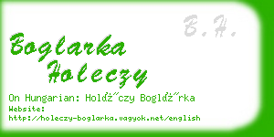 boglarka holeczy business card